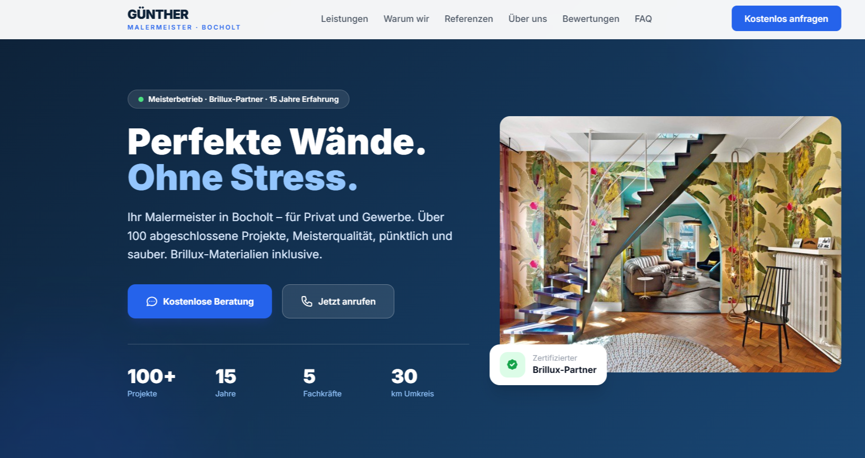 Malermeister Klaus Günther – Maler-Website Bocholt